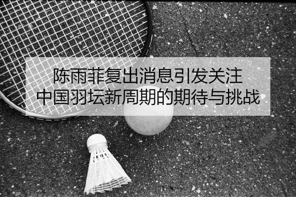 陈雨菲复出消息引发关注 中国羽坛新周期的期待与挑战